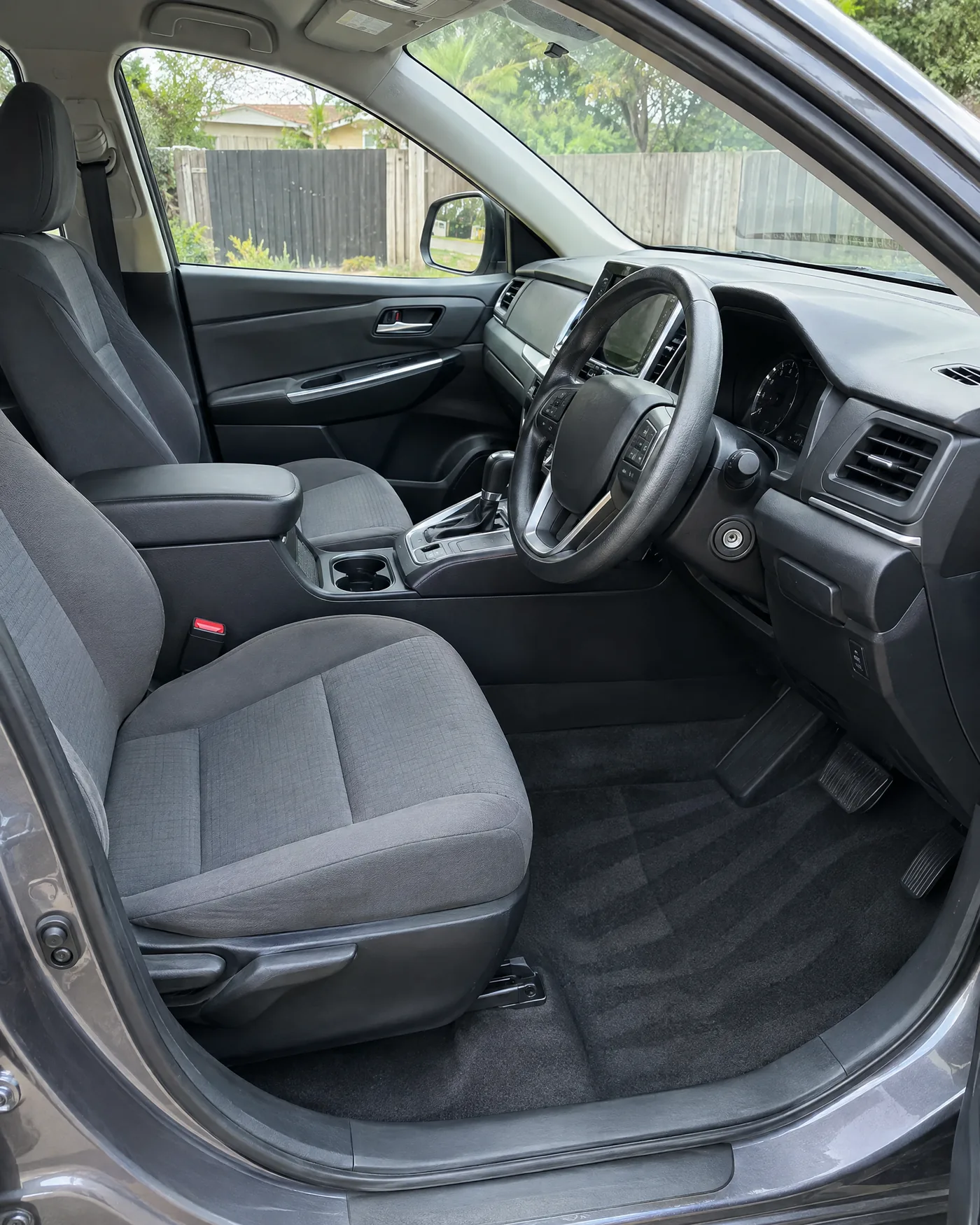 After: the same interior, vacuumed, shampooed and dressed